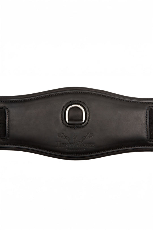 Anatomical Short Leather Girth Black