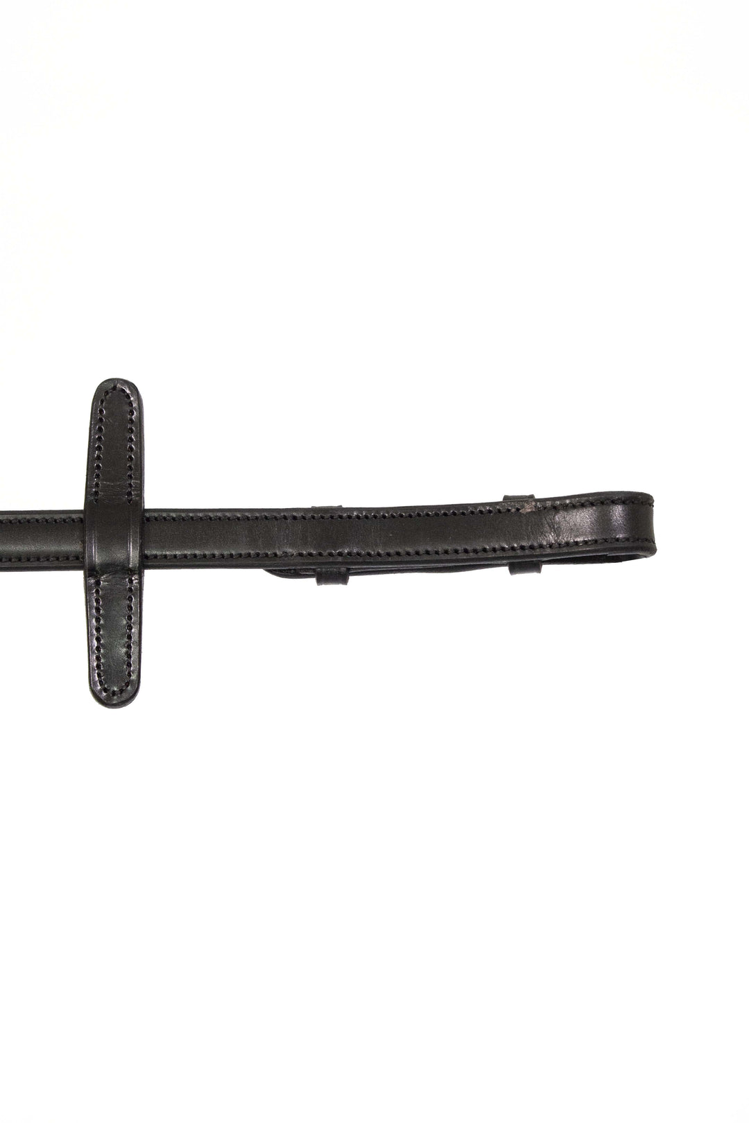 rubber reins black with leather rein stoppers