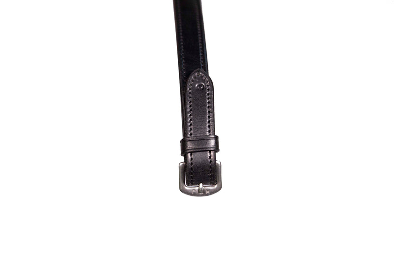 Bio Grip Hybrid Rubber Reins with Leather Stoppers