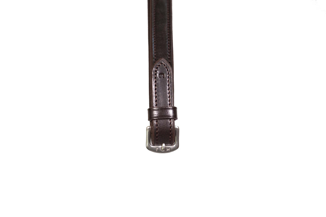 rubber reins brown buckle fastening