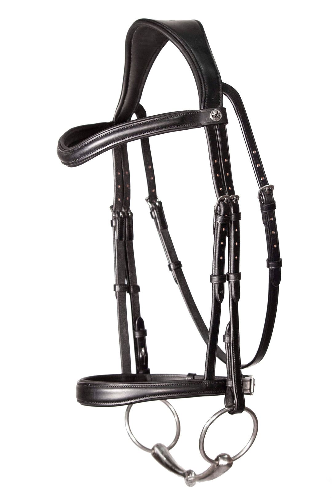 Cavesson snaffle bridle black