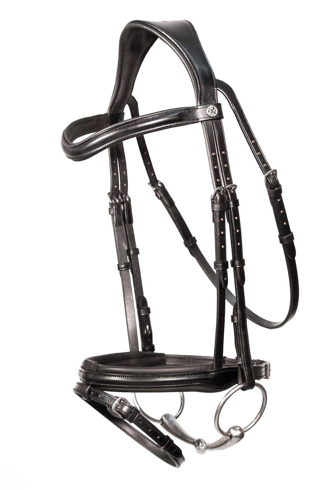 flash snaffle bridle black