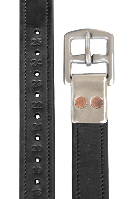 non-stretch stirrup leathers black