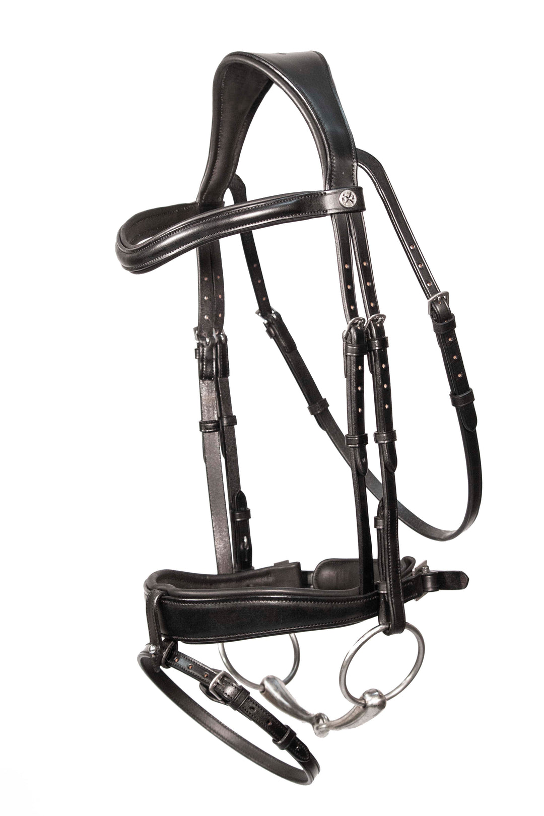 Snaffle Bridle with Flash Noseband Black
