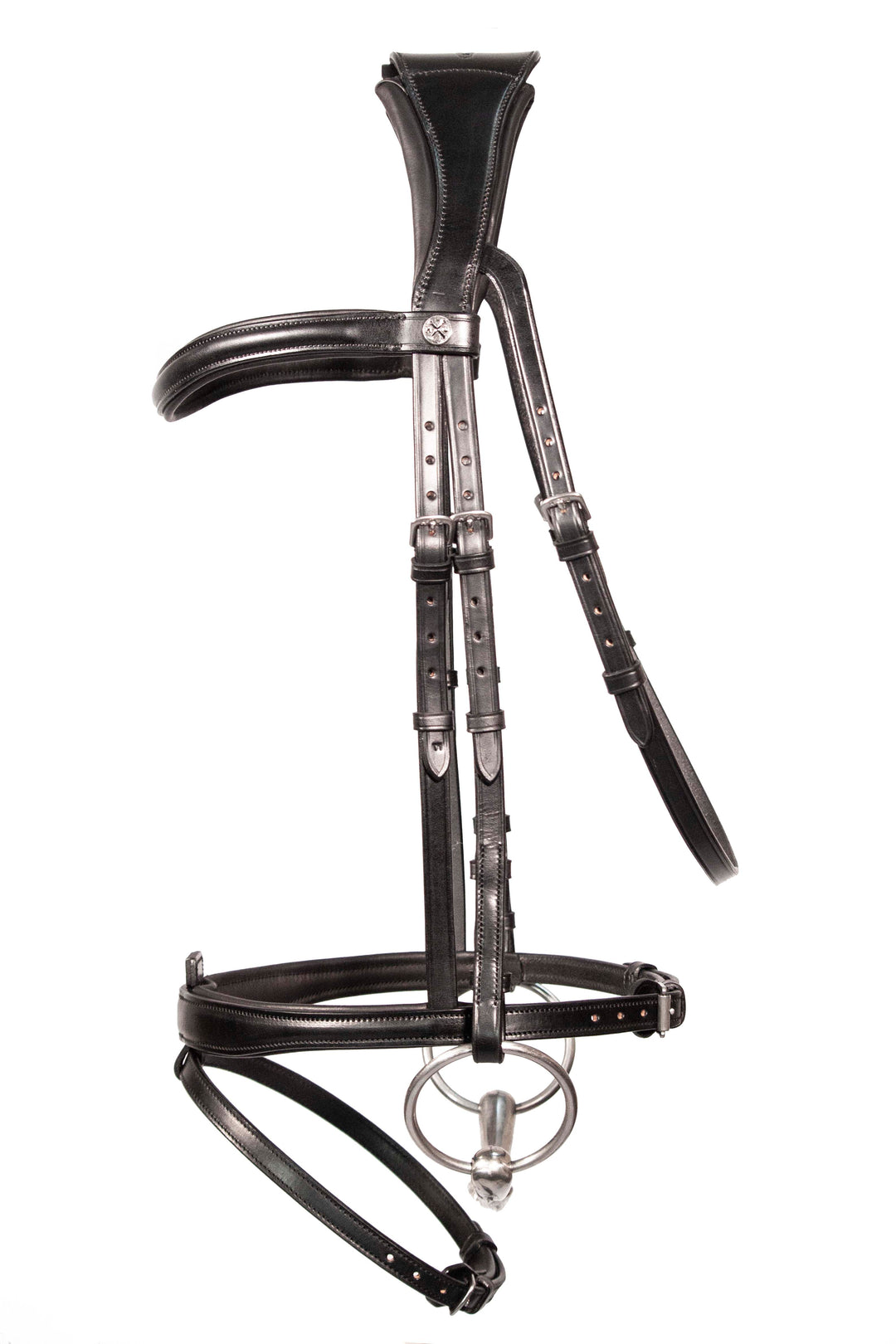 snaffle bridle with flash noseband black