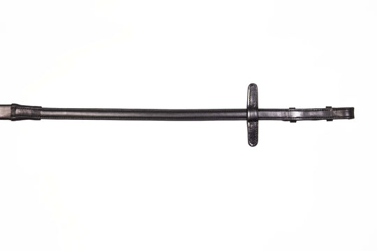 rubber rein black with leather rein stoppers
