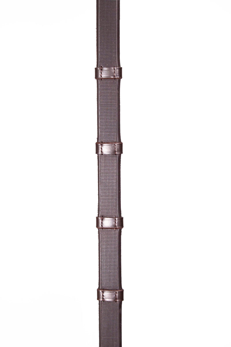 Smooth Eventer Hybrid Rubber Reins with Leather Stoppers