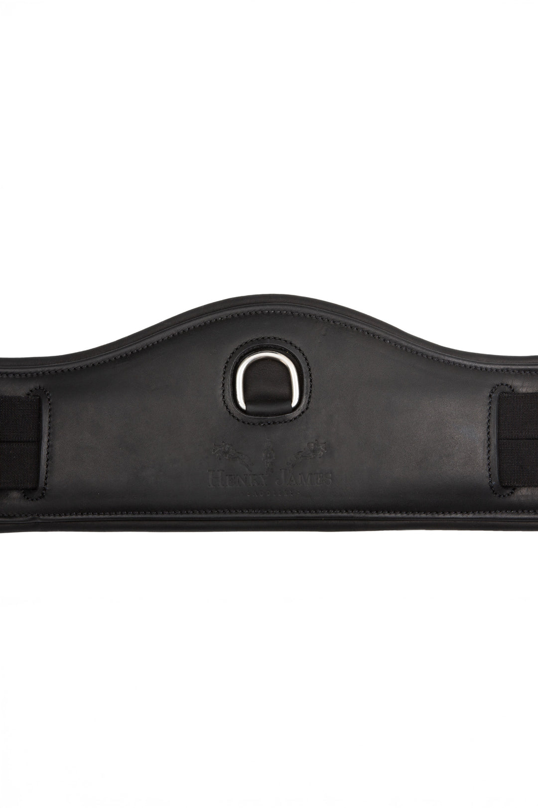 anatomical short leather girth black