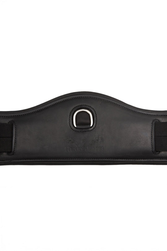 anatomical short leather girth black