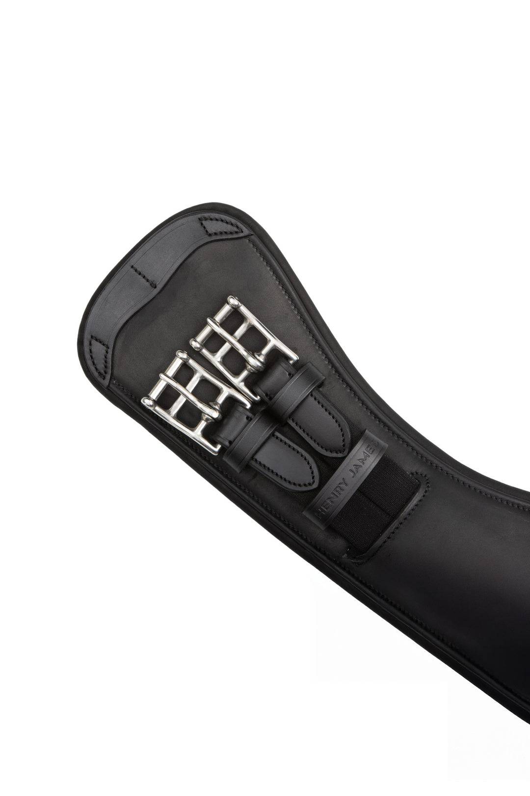 anatomical short leather girth black