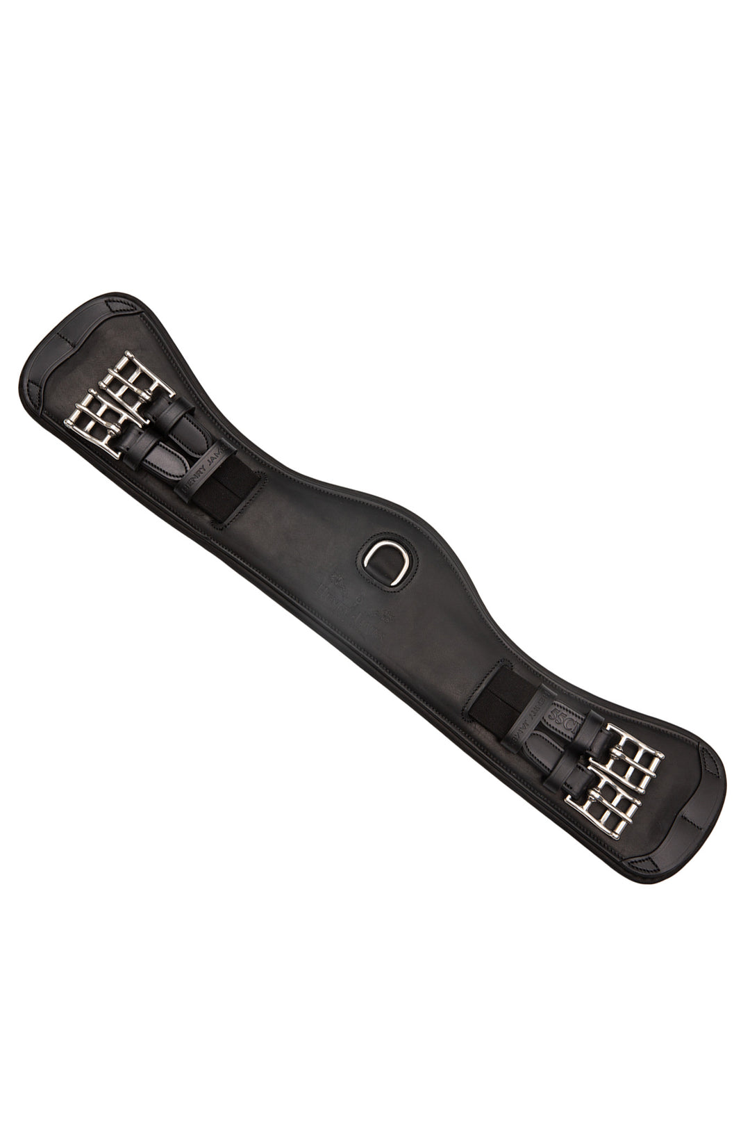 anatomical short leather girth black