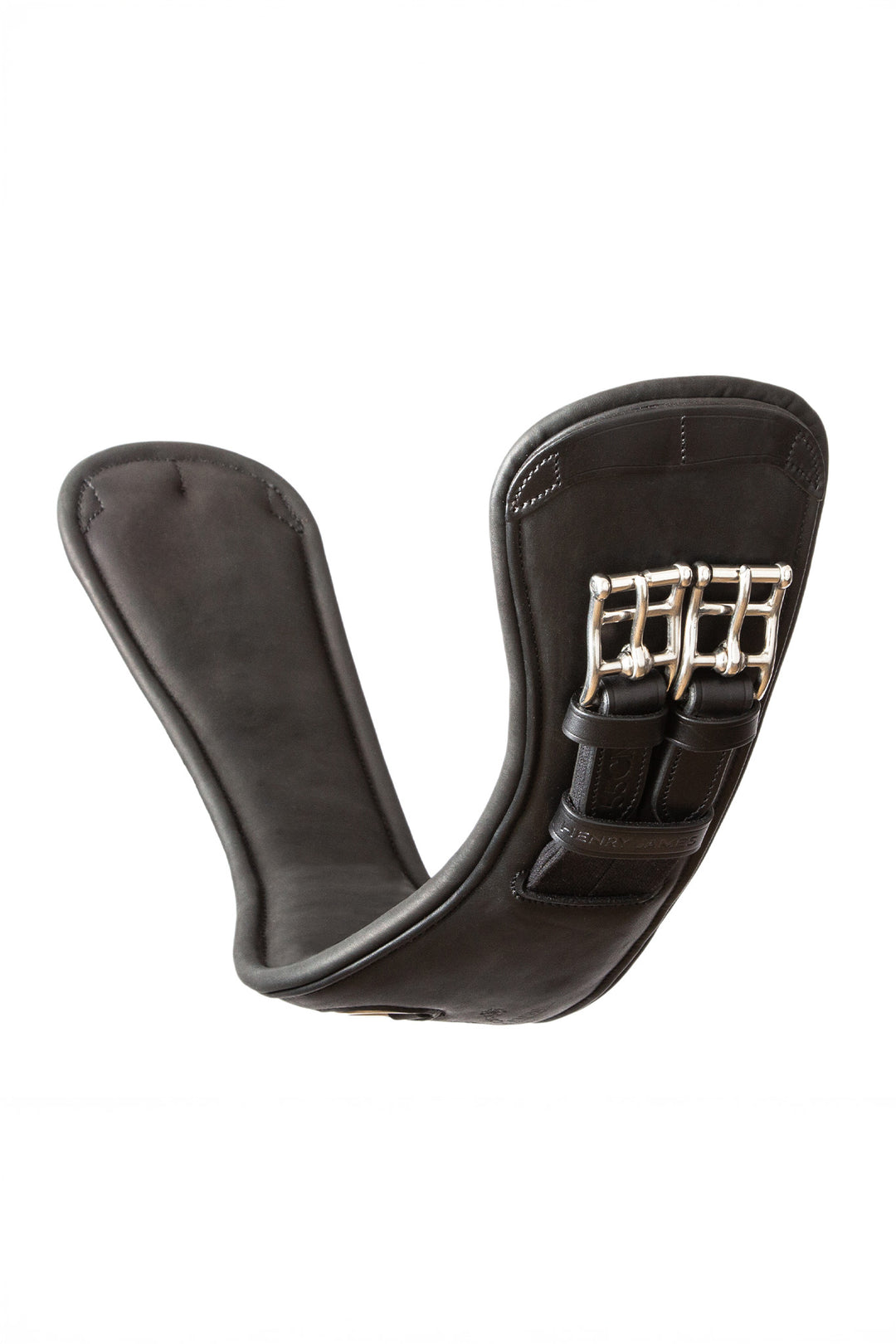 Anatomical Short Leather Girth Black