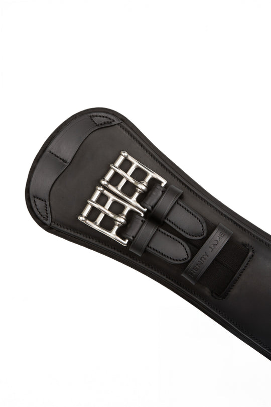 Anatomical Short Leather Girth Black