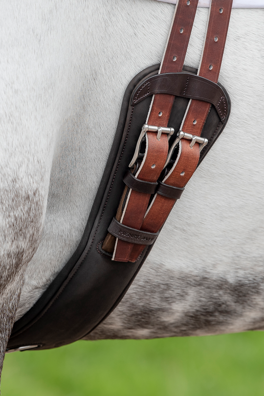 Anatomical Short Leather Girth Brown