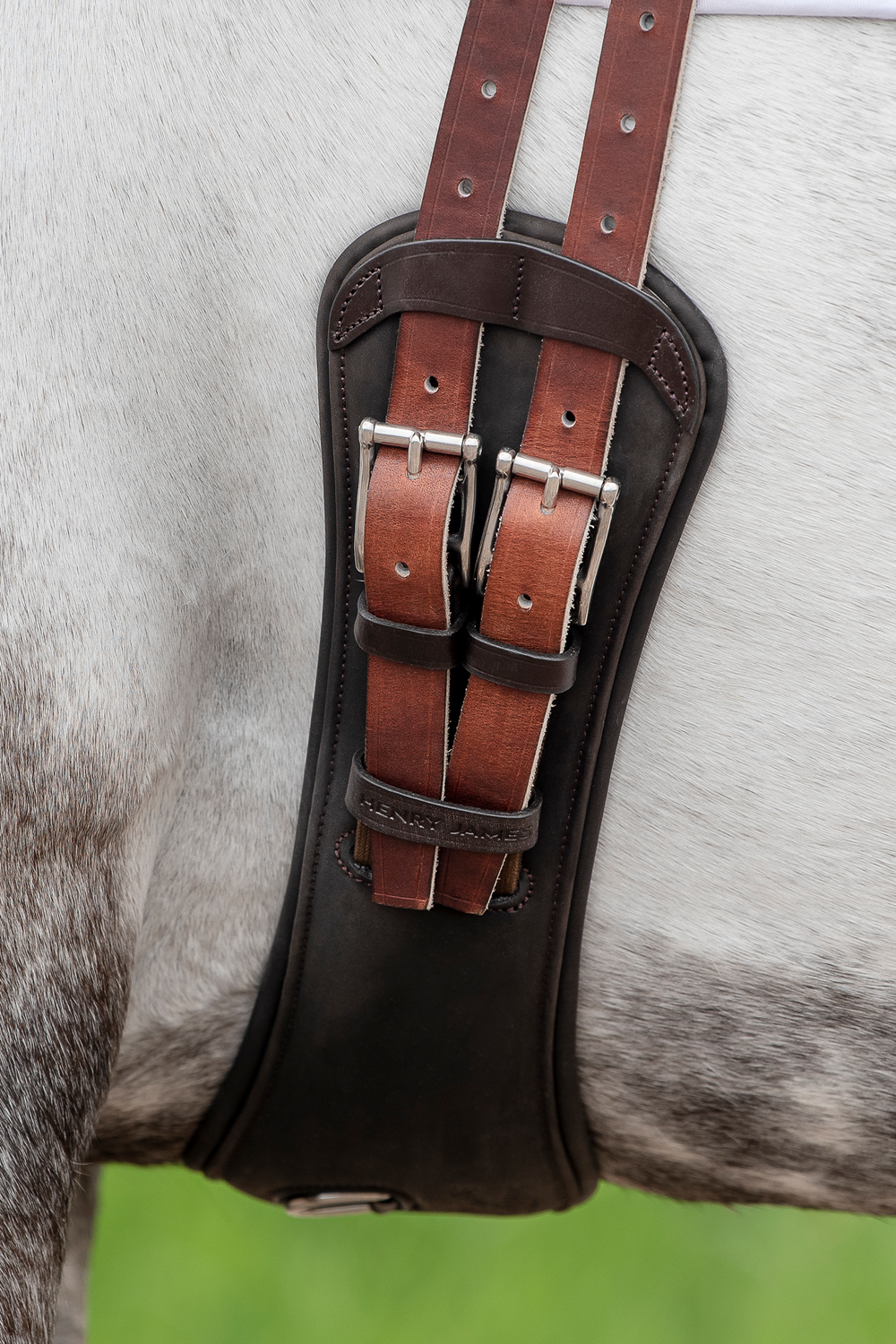 Anatomical Short Leather Girth Brown