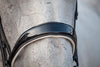 Patent Dressage Bridle With White Padding