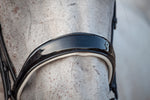 Patent Dressage Bridle With White Padding
