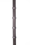Smooth Eventer Hybrid Rubber Reins with Leather Stoppers