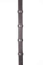 Smooth Eventer Hybrid Rubber Reins with Leather Stoppers