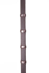 Smooth Eventer Hybrid Rubber Reins with Leather Stoppers